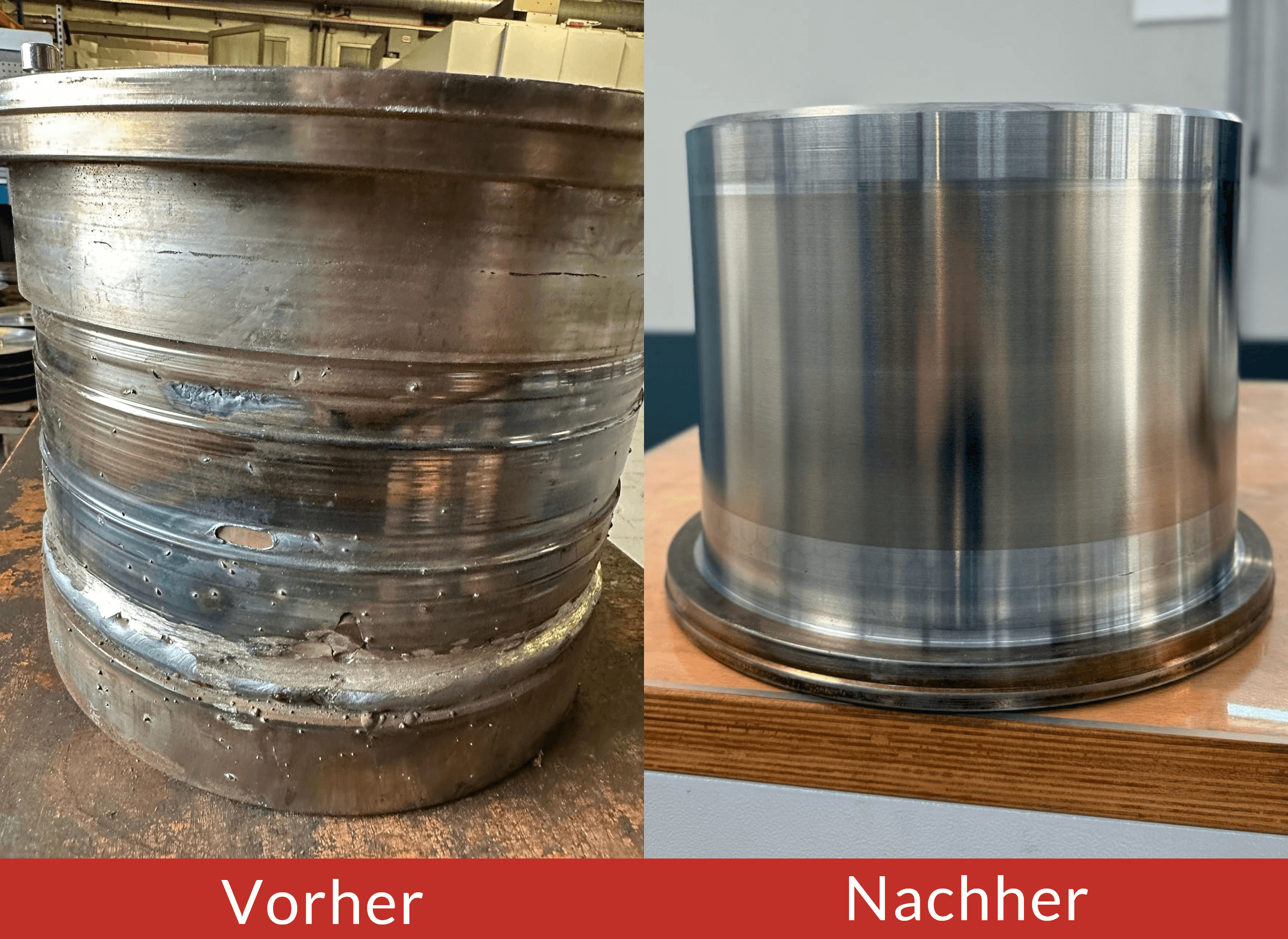 Reparatur verschlissener Maschinenteile
