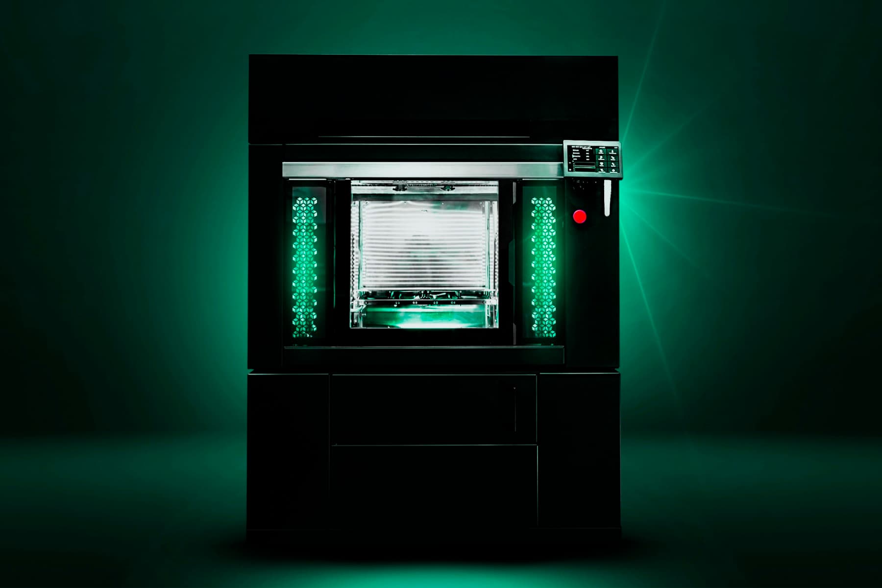 Front view of a Heron 3D printer